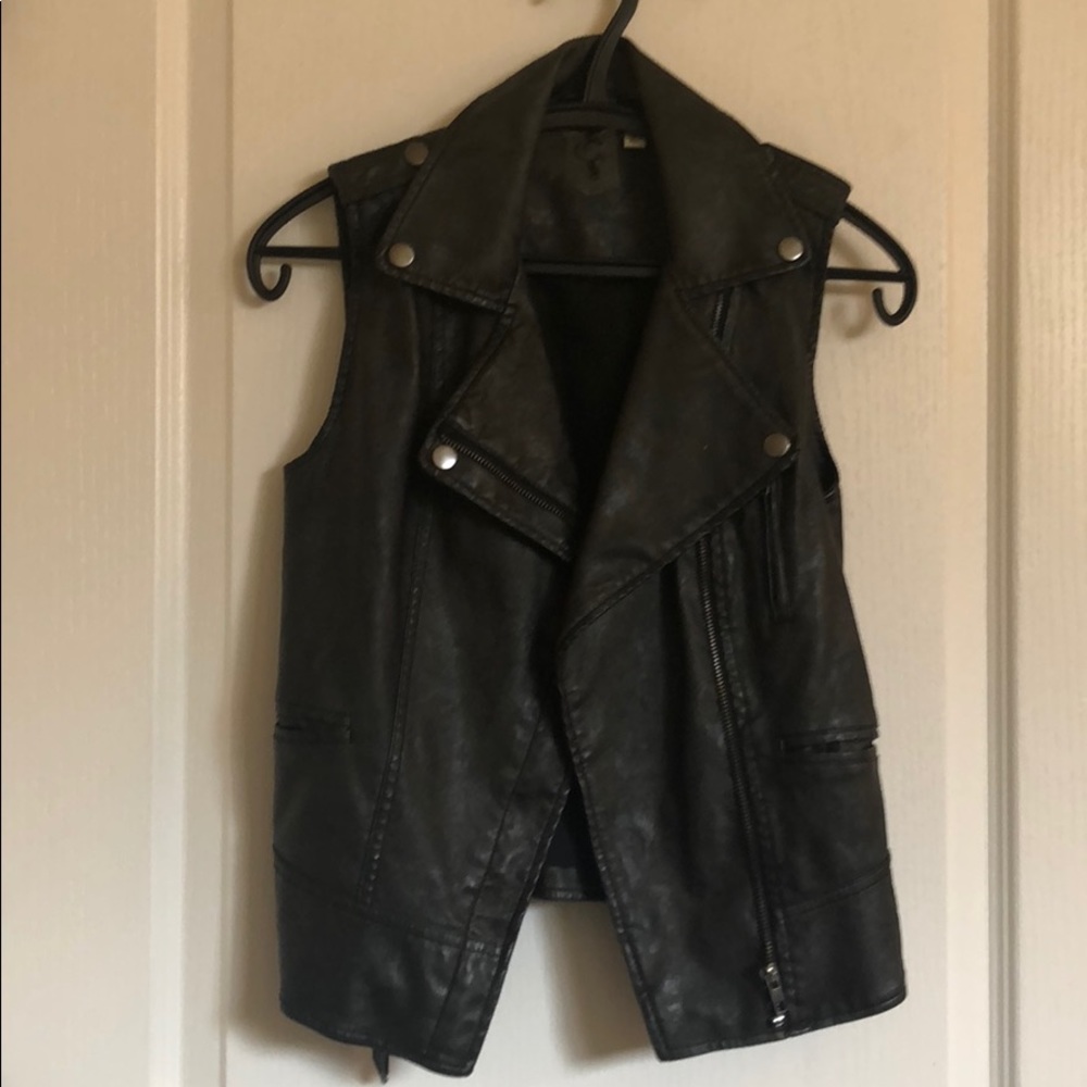 Distressed Moto Vest